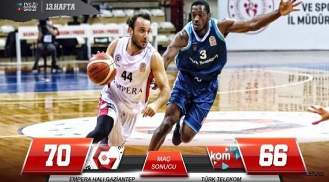 Gaziantep Basketbol, Türk Telekom'u 4 sayı farkla geçti