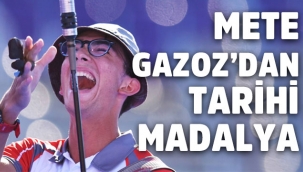 Mete Gazoz'dan tarihi madalya