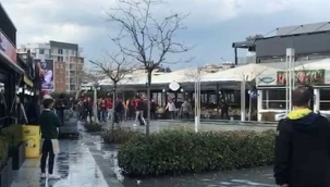 Derbi öncesi taraftarlar birbirine girdi