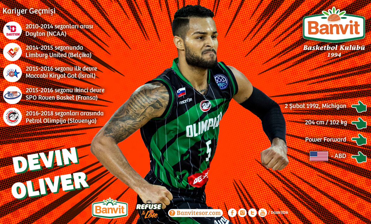 Banvit, Devin Oliver İle Anlaştı