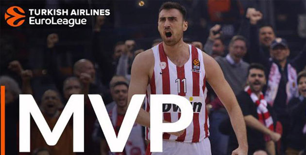 THY EuroLeague'de 16. haftanın MVP'si Nikola Milutinov
