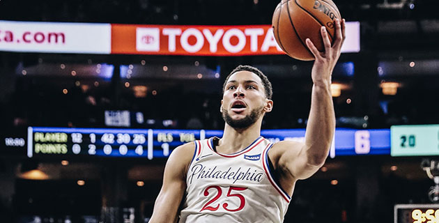 Simmons'ın rekor gecesinde Sixers farklı kazandı